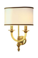 Regency two-light polished bronze sconce - Wall lights by Estro