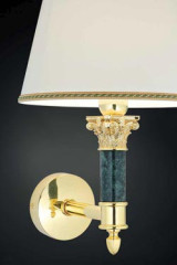 Simple wall lamp in white smoothed fabric lampshade Réunion - Wall lights by Estro