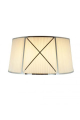 Small ivory pleated fabric wall light Panarea - Wall lights by Estro