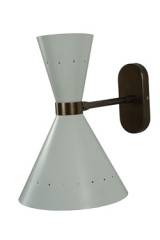 Small white diabolo-shaped wall light Diva - Wall lights by Estro