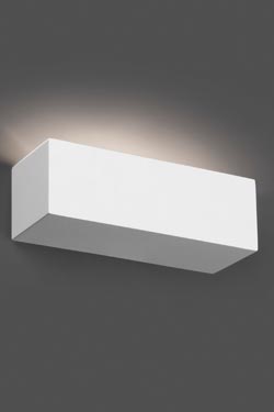 Eaco 1 applique rectangulaire plâtre blanc - Applique by Faro