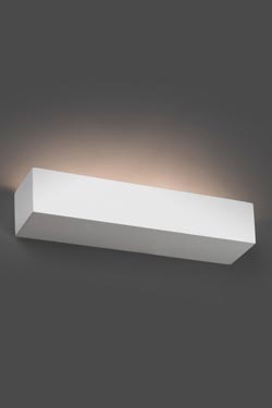 Eaco 2 longue applique rectangulaire plâtre blanc - Applique by Faro