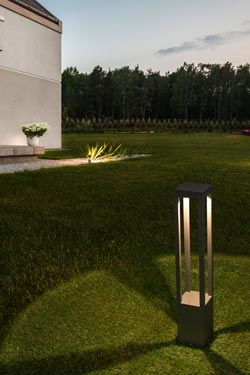 Large Dark Gray Geometric Lantern Outdoor Beacon Agra