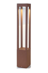 Large Rusty Geometric Lantern Outdoor Beacon Agra - Exterior path & step lighting by Faro