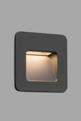 Nase small square dark gray outdoor path light - Exterior path & step lighting by Faro