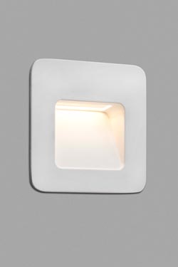 Nase small white recessed outdoor step light - Exterior path & step lighting by Faro