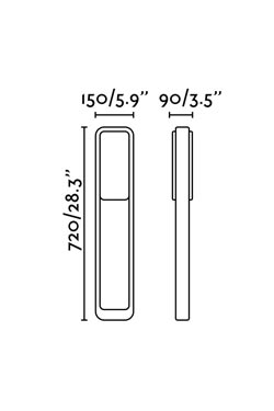 Outdoor beacon with rectangular frame