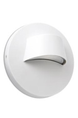 Outdoor white polycarbonate and LED lighting step light - Exterior path & step lighting by Faro
