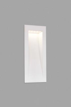 Recessed outdoor path light in white elongated rectangle - Exterior path & step lighting by Faro