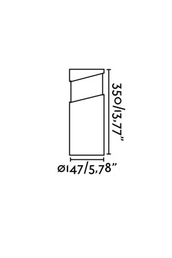 Small block gray cement exterior beacon