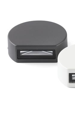 Small round LED outdoor gray anthracite step light Pill