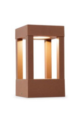 Small rusty geometric exterior beacon with LED lighting Agra  - Exterior path & step lighting by Faro