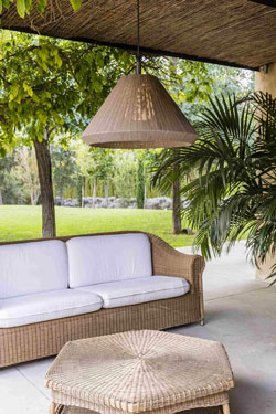 Outdoor pendant lamp dark beige Saigon 