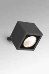 Large outdoor Dark gray square spot, powerful LED lighting - Exterior spot & floodlighting by Faro