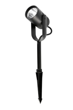 Outdoor LED spot on small black aluminum pike - Exterior spot & floodlighting by Faro