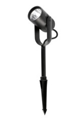 Outdoor LED spot on small black aluminum pike - Exterior spot & floodlighting by Faro