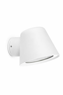Outdoor wall lamp white matt and glass Gina - Exterior wall lights by Faro
