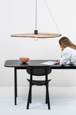 Grande suspension en rotin naturel Costas 1000