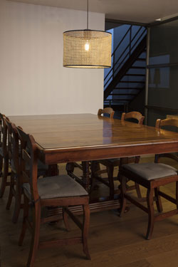 Grande suspension en rotin naturel Mambo