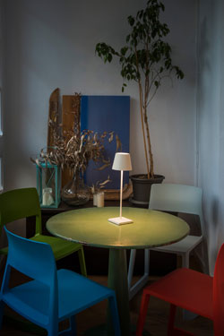 Lampe sans fil pour l'extérieur en aluminium blanc Toc380 