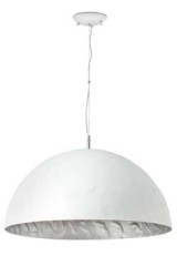 Magma P Suspension grand modèle métal blanc intérieur argent - Suspension by Faro