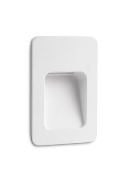 Nase balise d'extérieur rectangulaire encastrée blanche - Balise d'extérieur by Faro