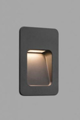 Nase balise d'extérieur rectangulaire encastrée gris anthracite - Balise d'extérieur by Faro