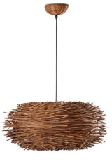 Nido suspension ronde en rotin - Suspension by Faro