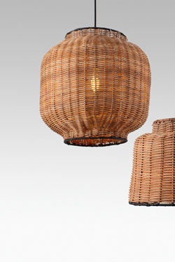 Rattan lantern pendant Tupai 