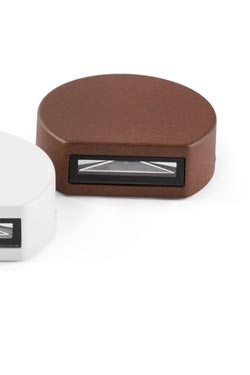 Petite balise d'extérieur ronde finition rouille Pill
