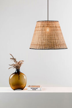 Sumba suspension conique en rotin - Suspension by Faro