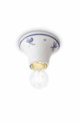 Applique en cloche de céramique blanche Trieste - Applique by Ferroluce Classic
