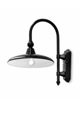 Applique d'extérieur rétro noire Campobasso - Applique d'extérieur by Ferroluce Classic