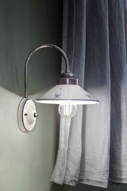 Asti applique rétro en céramique sur bras en U - Applique by Ferroluce Classic
