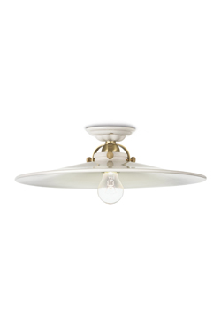 Asti white ceramic flared ceiling light 31cm