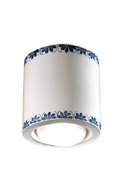 Trieste cylindrical ceramic ceiling light 12cm