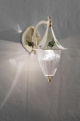 Outdoor lantern in painted metal and glass Arezzo - Exterior wall lights by Ferroluce Classic