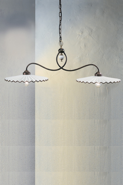 Double brown pendant lamp Aquila C165 - Pendants by Ferroluce Classic
