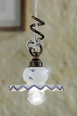 Small blue pendant lamp Roma C 405  - Pendants by Ferroluce Classic
