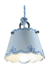 Small ceramic embroidery pendant Ravenna - Pendants by Ferroluce Classic