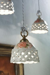 Petite suspension campagne en céramique blanche Verona - Suspension by Ferroluce Classic