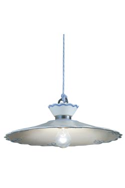 Ravenna suspension broderie évasée en céramique 44cm - Suspension by Ferroluce Classic