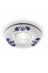 Blue round recessed spotlight in ceramic Pescara - Spotlights by Ferroluce Classic
