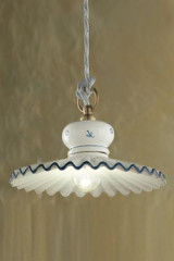 Suspension petit modèle blanche et bleue Roma C395 - Suspension by Ferroluce Classic
