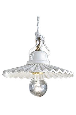 Suspension plissée blanche 23cm L'Aquila - Suspension by Ferroluce Classic