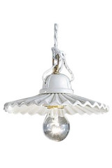 Suspension plissée blanche 23cm L'Aquila - Suspension by Ferroluce Classic