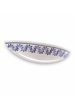 Blue and white ceramic wall lamp Trieste - Wall lights by Ferroluce Classic