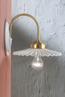 Wall lamp  in white ceramic Aquila C012 - Wall lights by Ferroluce Classic