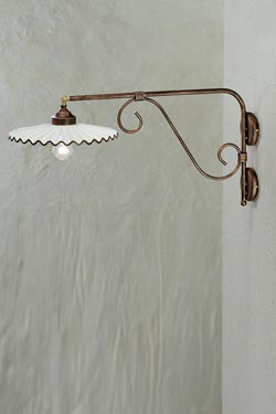 Large retro ceramic wall lamp Aquila C167  - Wall lights by Ferroluce Classic