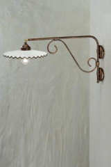 Large retro ceramic wall lamp Aquila C167  - Wall lights by Ferroluce Classic